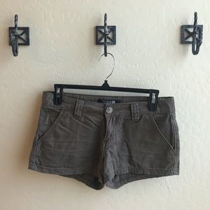 Olive green shorts